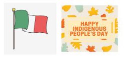 Italian Heritage / Indigenous Peoples' Day, schools closed